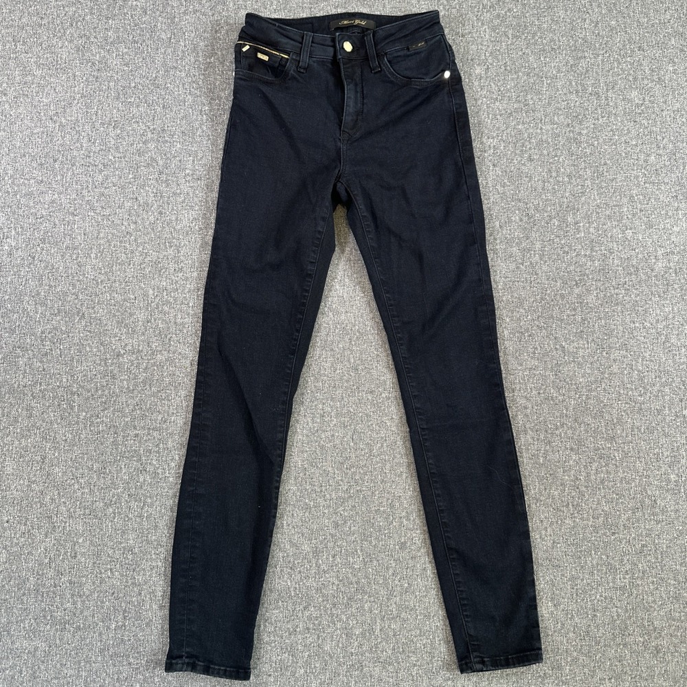 Mavi Gold Tess High Rise Skinny Jeans Women's Size 24 Dark Wash Stretch Denim